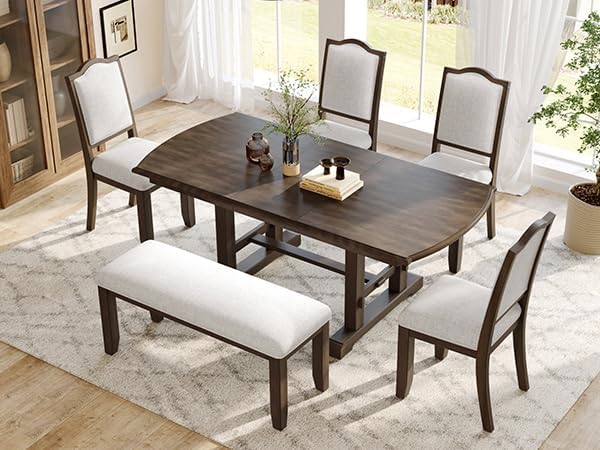 Ball & Cast 60"-78" Extendable Farmhouse Dining-Table - Image 9