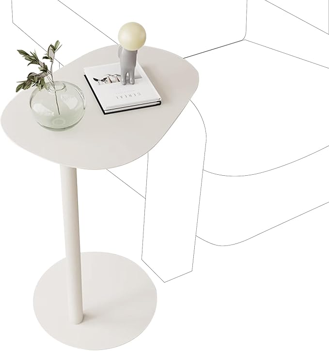 Modern Metal Side Table C Shaped End Table - Image 6