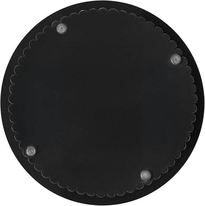 Modern Side Table, 16.93" Fluted Round Pedestal Table - Image 6