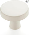 Ravinte 5 Pack Drawer Pulls 1-1/4 Inch Kitchen Cabinet Knobs White Solid Round by Ravinte