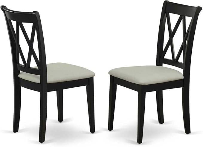 East West Furniture ESBR3-BCH-17 3 Piece Dining Table Set Contains a Round - Image 2