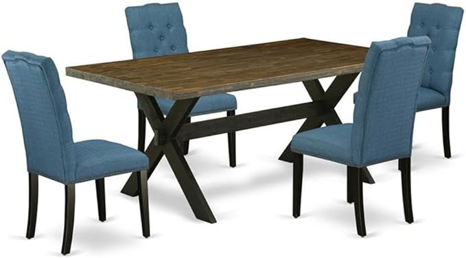 East West Furniture X677EL121-5 5 Piece Modern Dining Table Set Includes a by EastWestFurniture