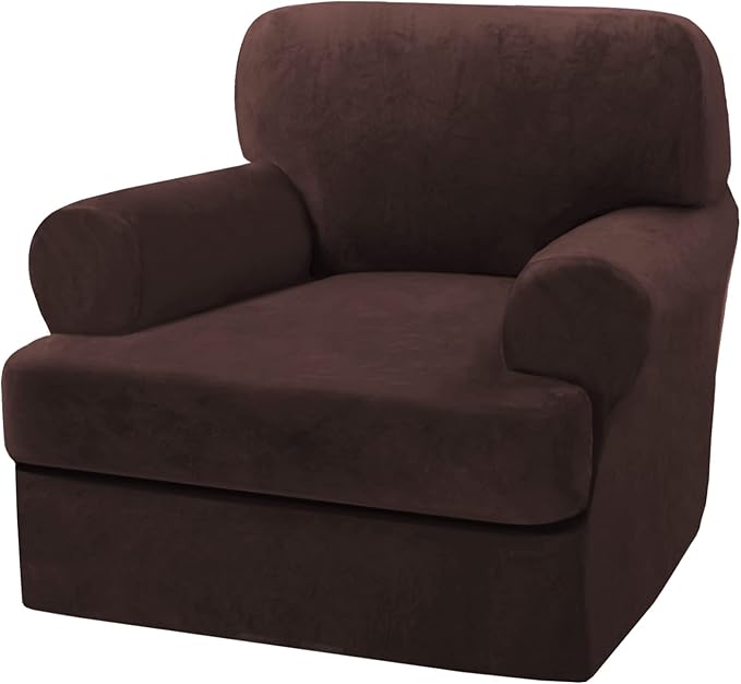 H.VERSAILTEX Sofa Cover 2 Piece T Cushion Armchair Slipcovers Thick Velvet by HVERSAILTEX