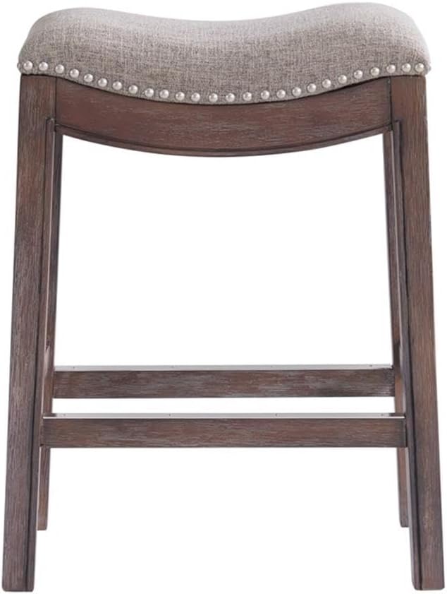 Williston Dark Brown Wood Counter Height Stool Set of 2, 18.25 in. W Seat - Image 6