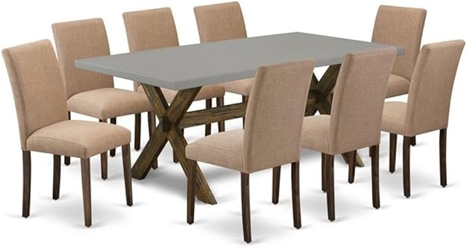 East West Furniture X797AB747-9 9 Piece Dining Room Set Includes a Rectangle by EastWestFurniture
