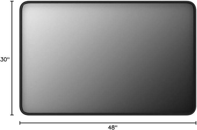 TokeShimi 48 x 30 Inch Wall Mirror Black Bathroom Vanity Mirror - Image 9
