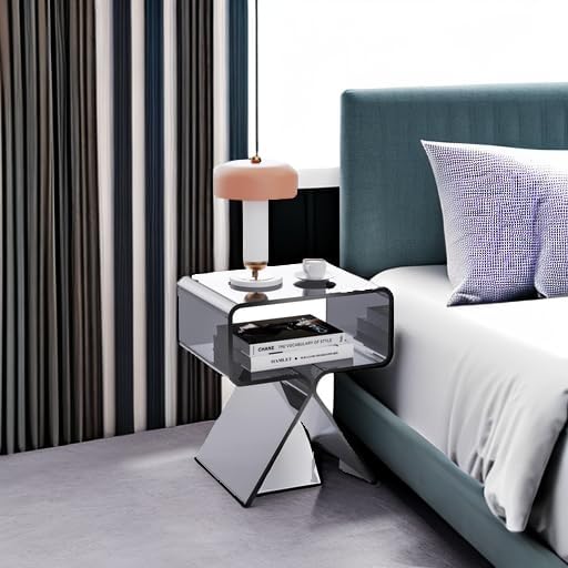 Acrylic Nightstand Side Table Modern Design Clear Home Decor Display End Table - Image 6