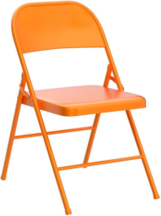 VECELO Metal Frame Steel Folding Mounted Chairs - Image 5