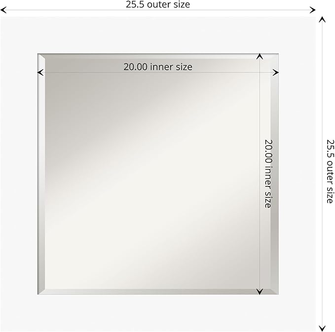 Amanti Art White Bathroom Mirror - Image 4