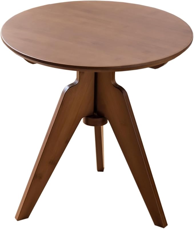 Maydear Bamboo Round Side Table Small Accent Table or Coffee Table - Image 4