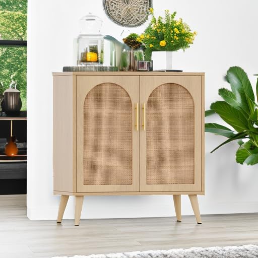 Rovaurx Rattan Storage Cabinet - Image 6