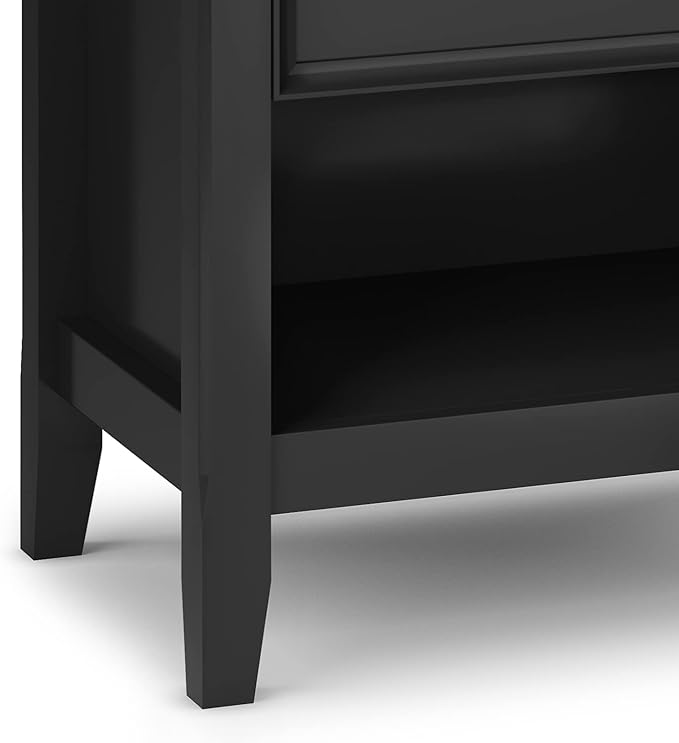 SIMPLIHOME Amherst SOLID WOOD 24 Inch Wide Traditional Bedside Nightstand Table - Image 9