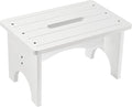 Wooden Step Stool for Adults, Heavy Duty One Step Bedside Stool by Eiwoda