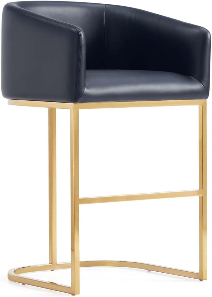 Manhattan Comfort Louvre 26 Inch Mid Century Modern Counter Height Bar Stools by ManhattanComfort