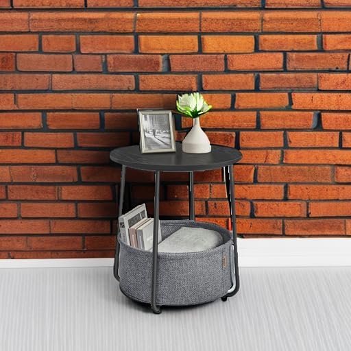 VASAGLE Small Round Side End Table, Modern Nightstand - Image 6