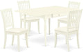 East West Furniture MZDA5-LWH-C 5 Piece Dining Room Table Set Includes a by EastWestFurniture