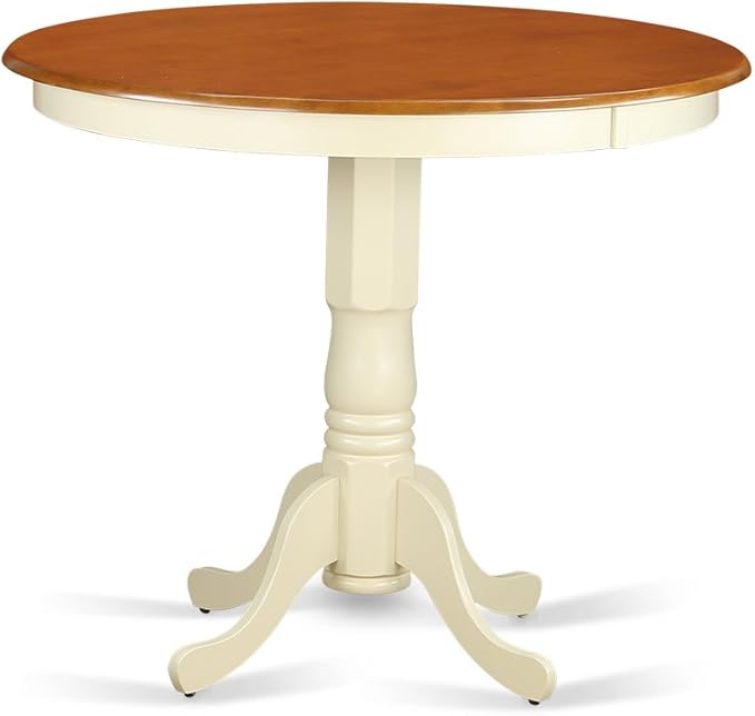 East West Furniture JAKE5-WHI-W 5 Piece Kitchen Counter Height Dining Table Set - Image 4