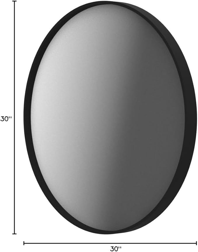 TokeShimi Black Round Mirror 30 Inch Black Circle Wall Mirror Non-Rusting - Image 8