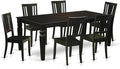 East West Furniture LGDU7-BLK-W 7 Piece Kitchen Table Set Consist of a by EastWestFurniture