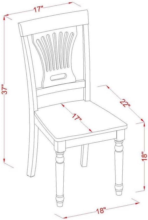 East West Furniture ESVA3-BCH-W 3 Piece Dining Table Set - Image 4