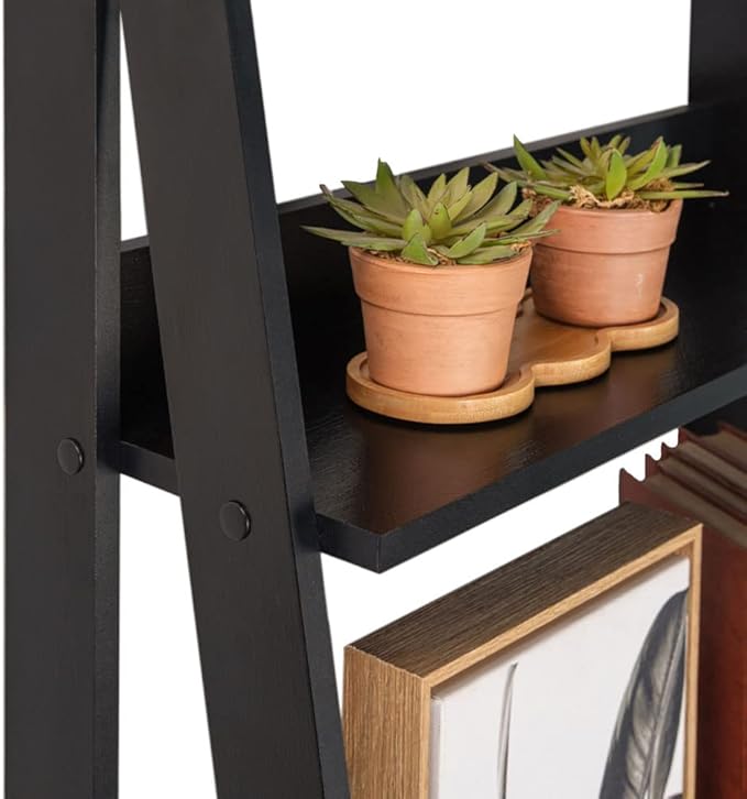 Madesa Modern 5-Tier Ladder Shelf Pantry Storage Space 24 Inch Wooden Free - Image 5