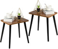 FORAOFUR End Table Set of 2, Modern Wooden Side Table by FORAOFUR