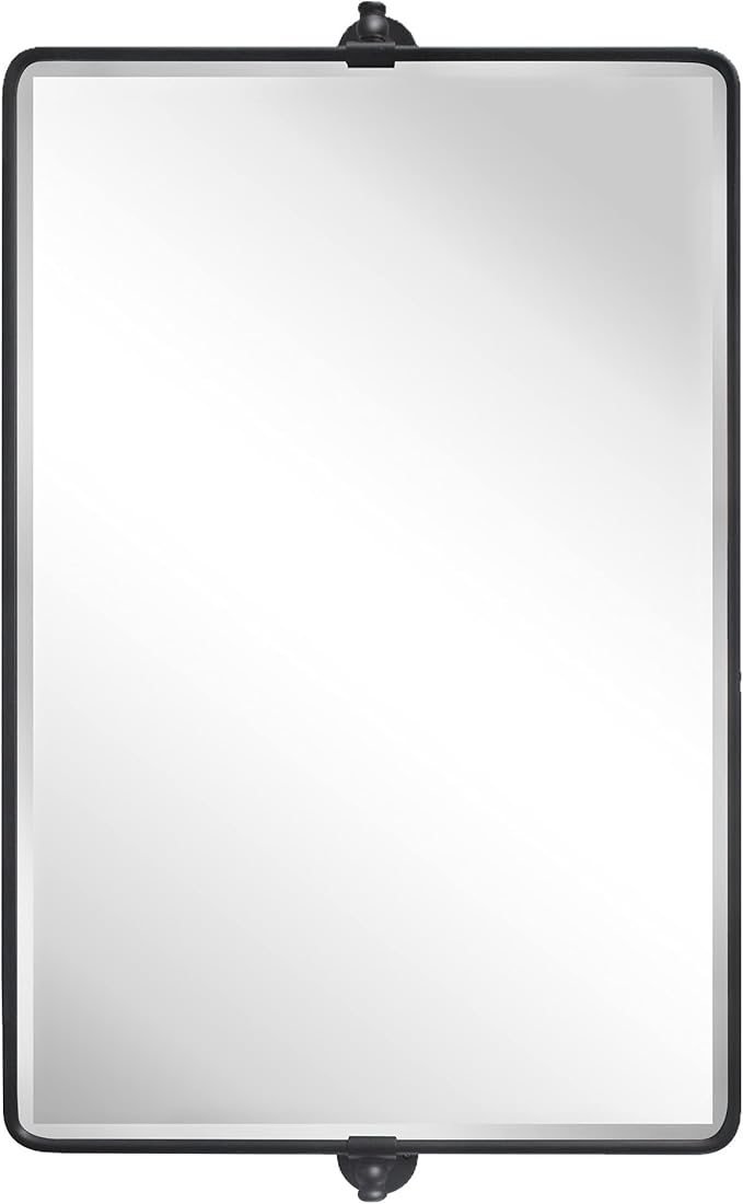 TEHOME Horizontal Pivot Mirror Black Tilt Mirror - Image 3