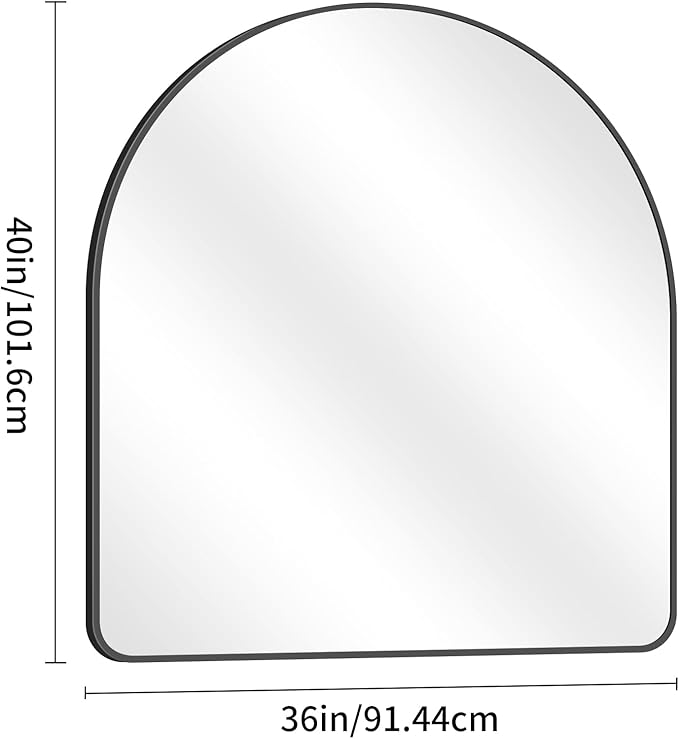 Arched Bathroom Mirror, Wall Mounted Mirror, Living Room, Vertically Hanging - Image 4