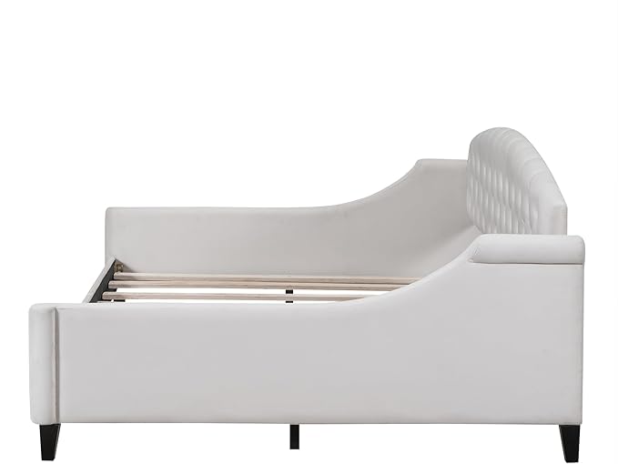 Full Size Modern Luxury Tufted Button Daybed, Stylish Wood Upholstered Day Bed - Image 5