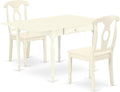 East West Furniture MZKE3-LWH-W 3 Piece Kitchen Table & Chairs Set Contains a by EastWestFurniture