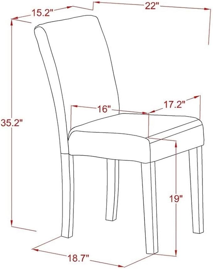 East West Furniture DMAB5-OAK-04 5 Piece Dining Set Includes a Round Dining - Image 6