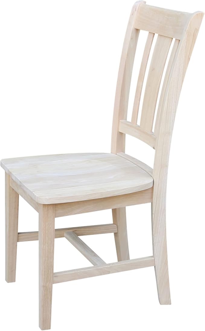 Set of Two San Remo Slat Back Dining Chairs, Unfinished - Image 7