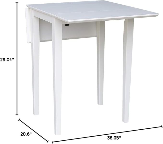 IC International Concepts, Solid Wood Small Drop Leaf Dining Table, Solid Real - Image 15