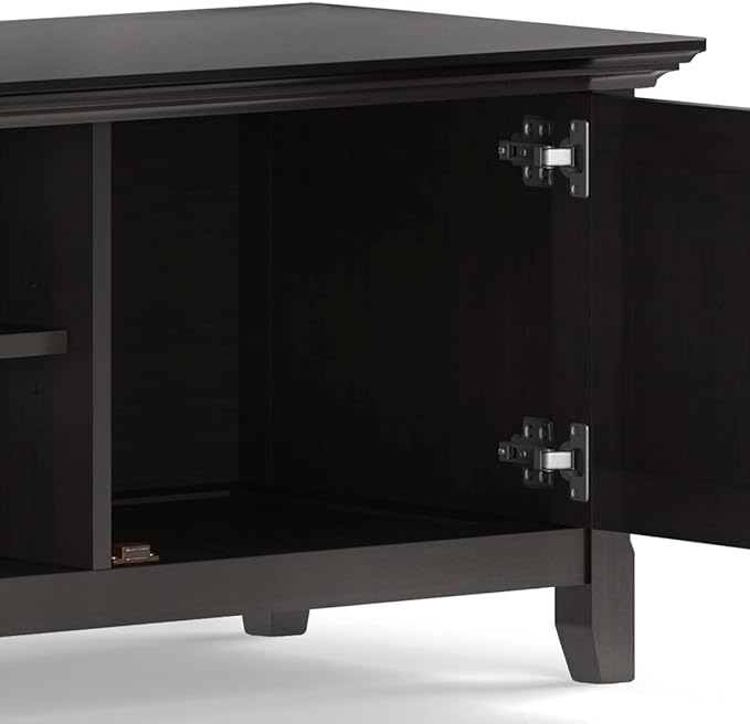 SIMPLIHOME Amherst 72-inch Wide Solid Wood Low TV Stand in Hickory Brown - Image 9
