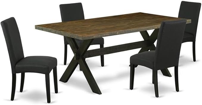 East West Furniture X677DR124-5 5 Piece Dining Room Table Set Includes a by EastWestFurniture