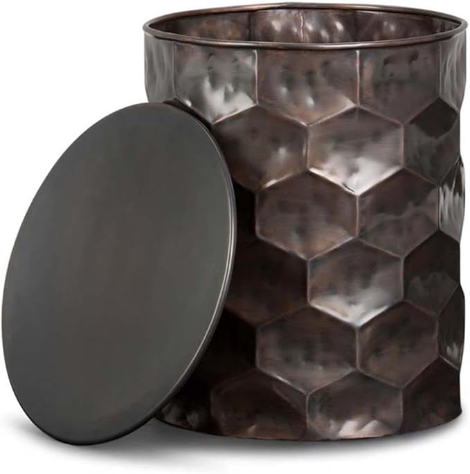 SIMPLIHOME Whitney Industrial 17 inch Wide Metal Storage Accent Side Table in - Image 4