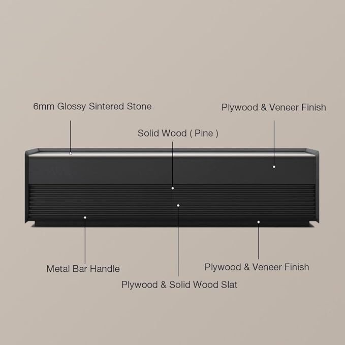 POVISON Fully-Assembled Mid Century TV Stand - Image 6