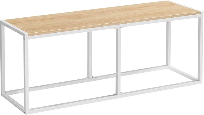 HOOBRO Dining Bench, 47.2 Inch Industrial Style Kitchen Table Bench, Steel Frame by HOOBRO