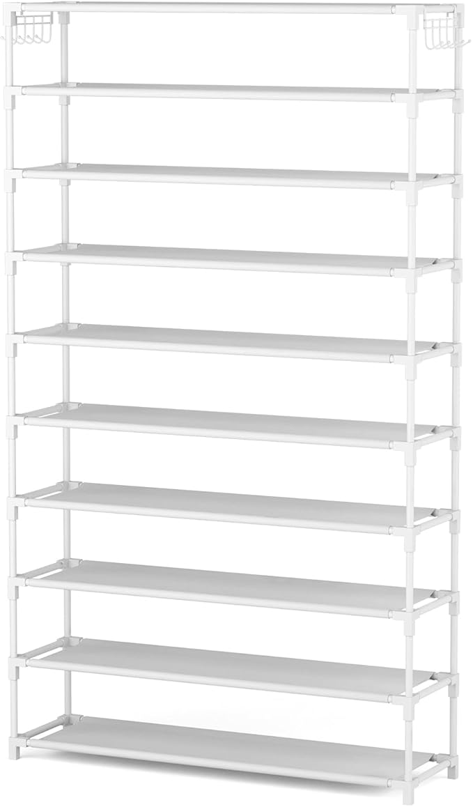 10 Tiers Shoe Rack 50 Pairs Large Capacity Tall Shoe Organizer Sturdy Shoe - Image 8