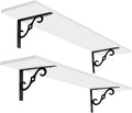 DINZI LVJ Long Wall Shelves, 31.5 Inch Large Floating Shelves Set of 2 by DINZILVJ
