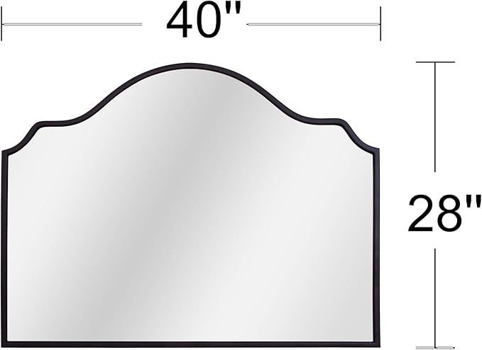 Chende Black Wall Mirror, Antique Arched Mirror - Image 7