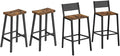 VASAGLE Set of 4 Bar Stools, Counter Height Chairs by VASAGLEbySONGMICSHOME