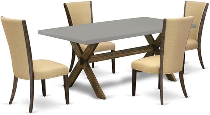 East West Furniture X797VE703-5 5 Piece Dining Set Includes a Rectangle Dining by EastWestFurniture