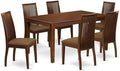 East West Furniture CAIP7-MAH-C 7 Piece Dining Table Set Consist of a Rectangle by EastWestFurniture