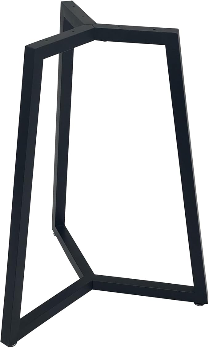 Round Metal Coffee Table Legs, 28 Inch Black Iron Dining Table Base Only by JIANZHUO