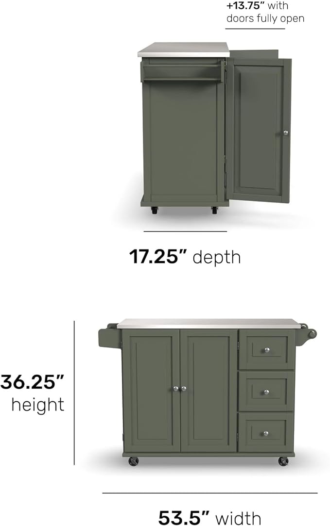 homestyles Mobile Kitchen Island Cart - Image 6