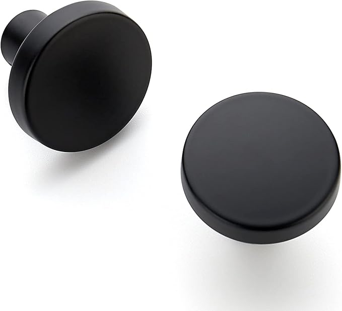 Ravinte 5 Pack Drawer Pulls 1-1/4 Inch Matte Black Kitchen Cabinet Knobs Solid - Image 9