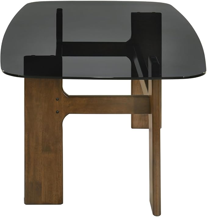 Armen living Ileena Mid-Century Modern 79 in. Rectangle Wood Dining Table in - Image 5