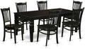 East West Furniture LGGR7-BLK-W 7 Piece Dining Room Table Set Consist of a by EastWestFurniture