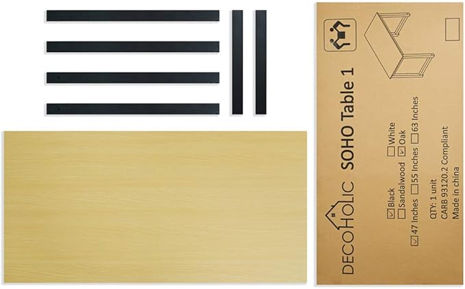 Decoholic 47 Inch Computer Desk, Home & Office PC Laptop Study Writing Table - Image 7